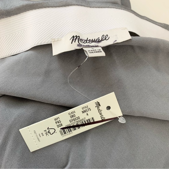 NWT Madewell Satin Maxi Slip Skirt Dusk Grey - Picture 4 of 6